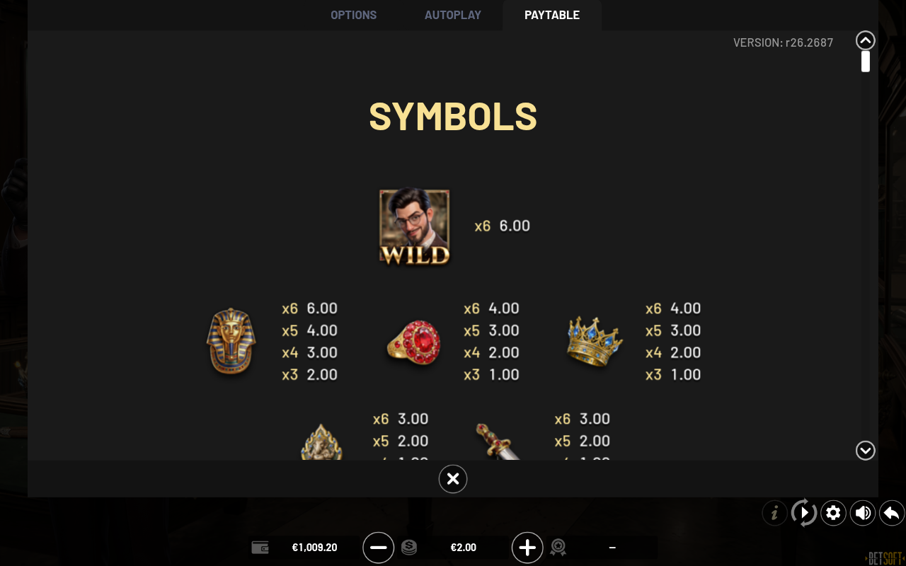 The Collector information screen