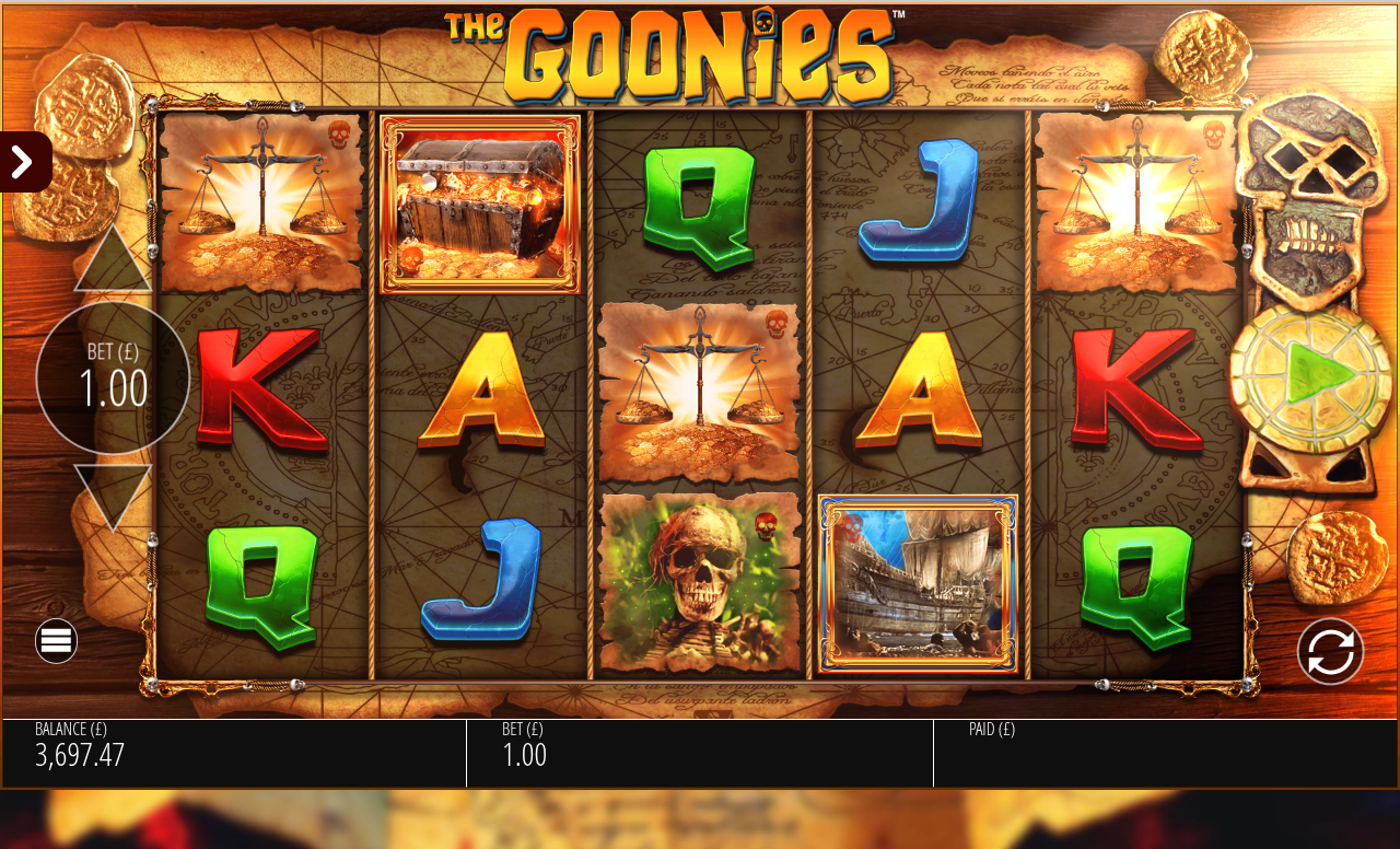 The Goonies Jackpot King base game
