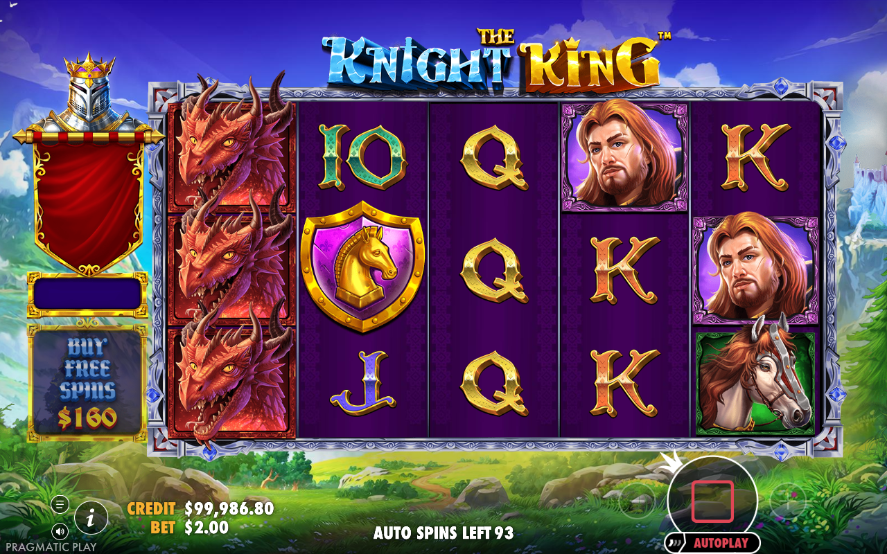 The Knight King gameplay with wild symbol