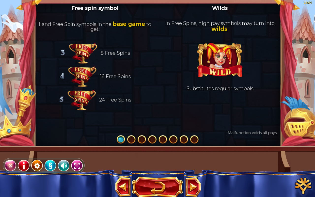 The Royal Family information screen
