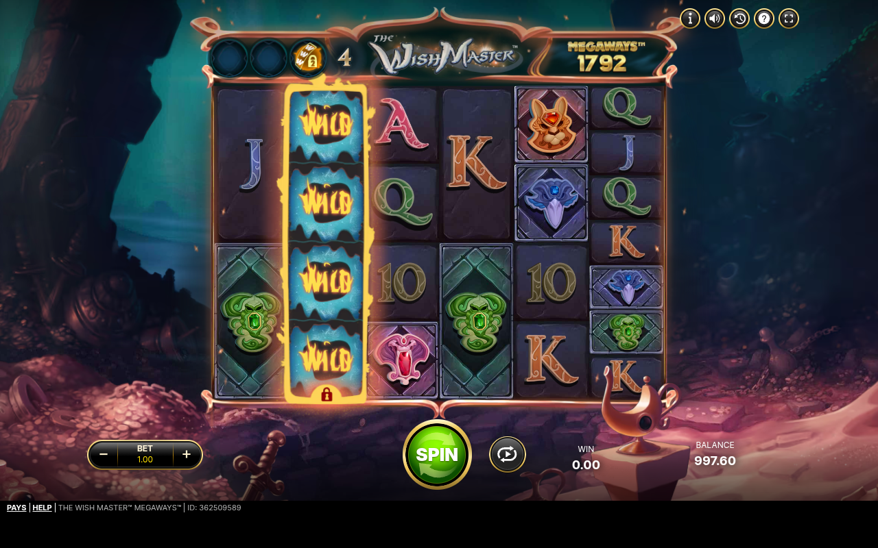 The Wish Master Megaways gameplay