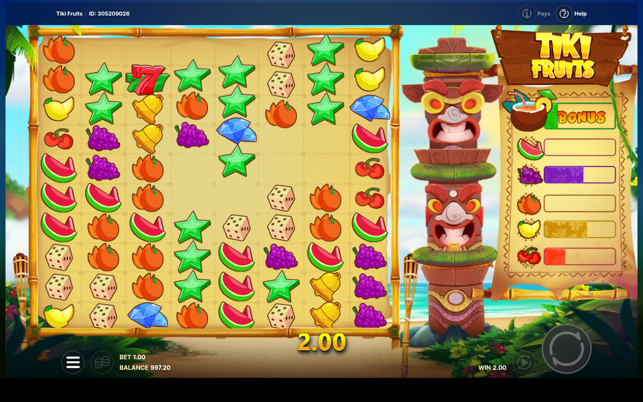 Tiki Fruits gameplay