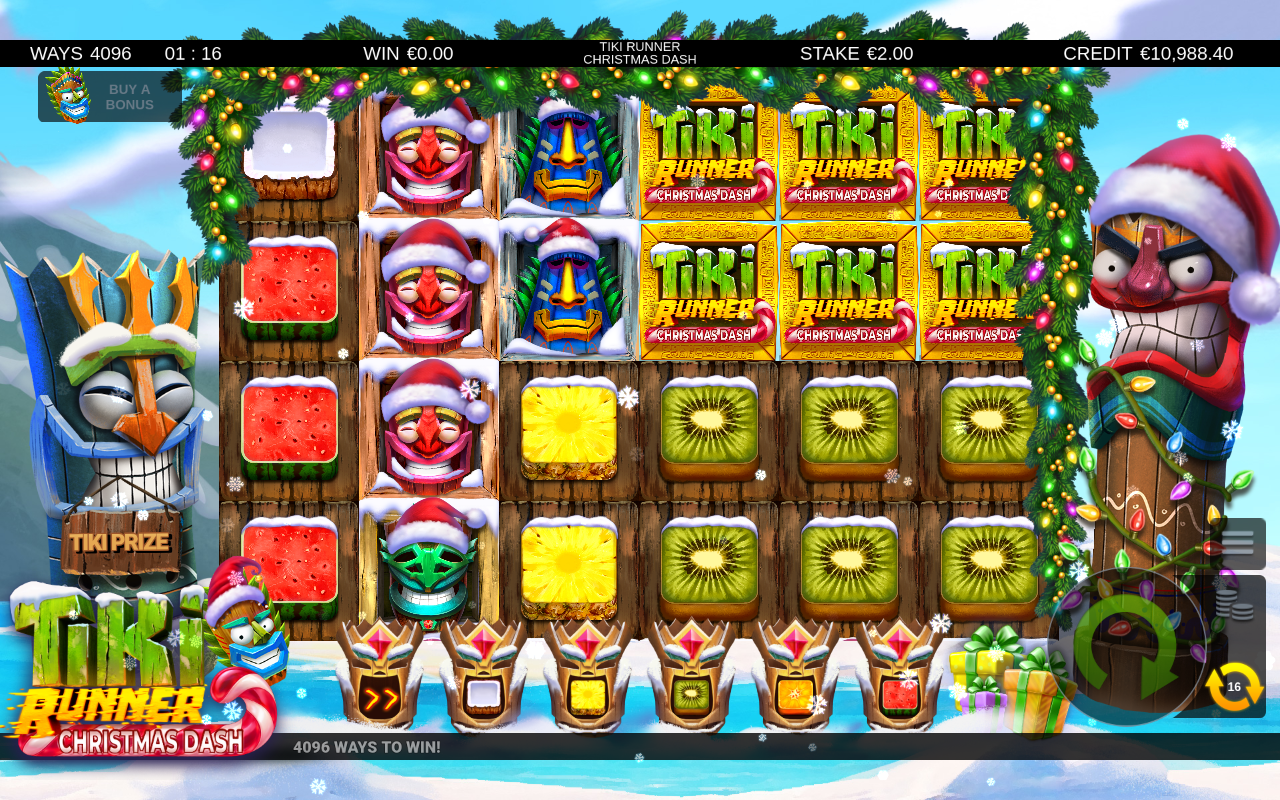 Tiki Runner Christmas Dash gameplay
