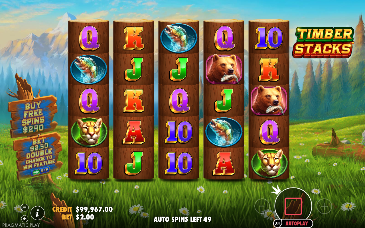 Timber Stacks free spins gameplay
