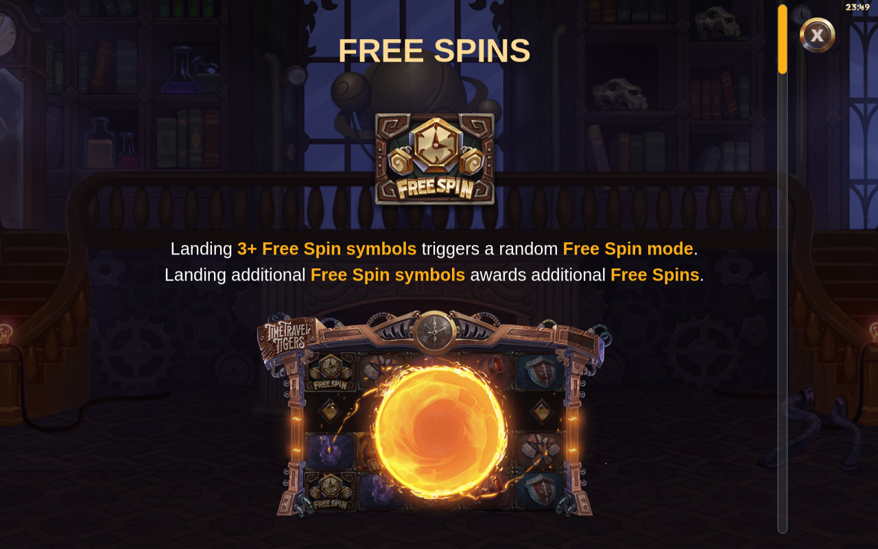 Time Travel Tigers free spins rules