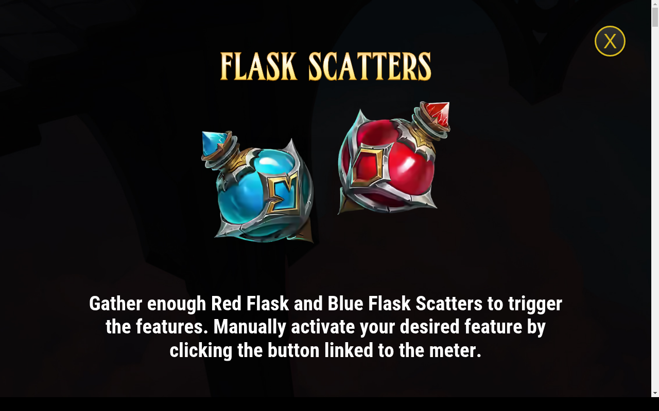 Tower Quest Legacy Flask Scatters information screen