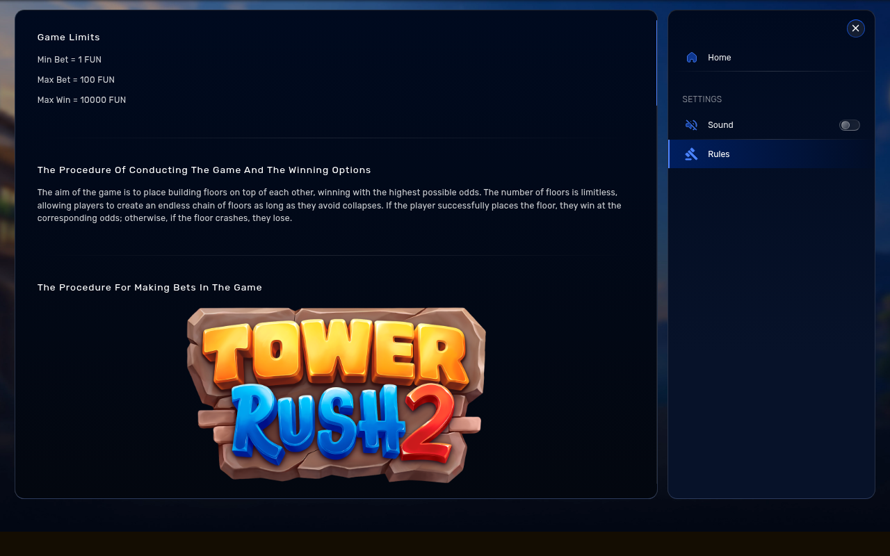 Tower Rush 2 game limits and round rules
