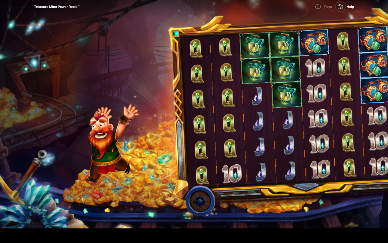 Treasure Mine Power Reels base game