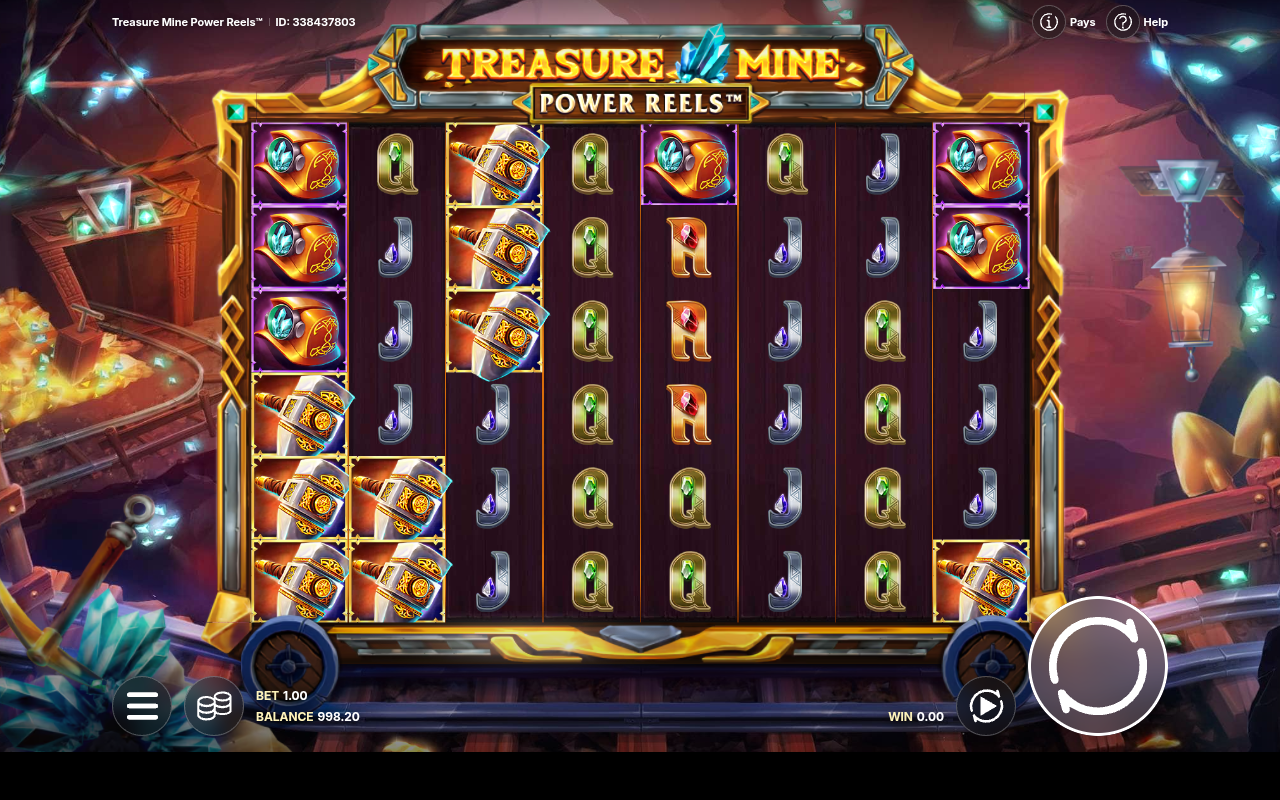 Treasure Mine Power Reels gameplay