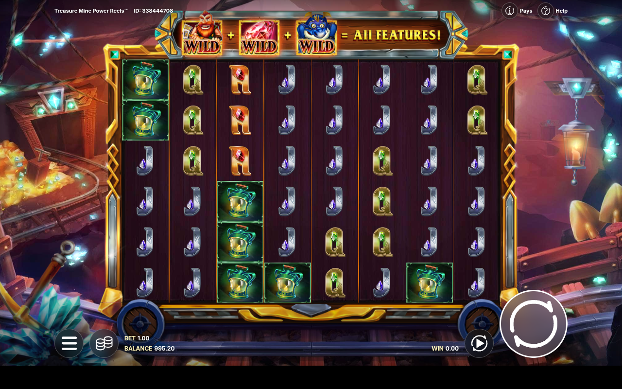 Treasure Mine Power Reels gameplay