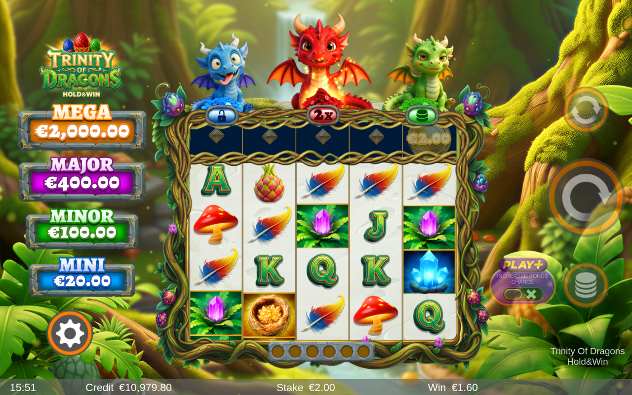 Trinity of Dragons Hold & Win gameplay