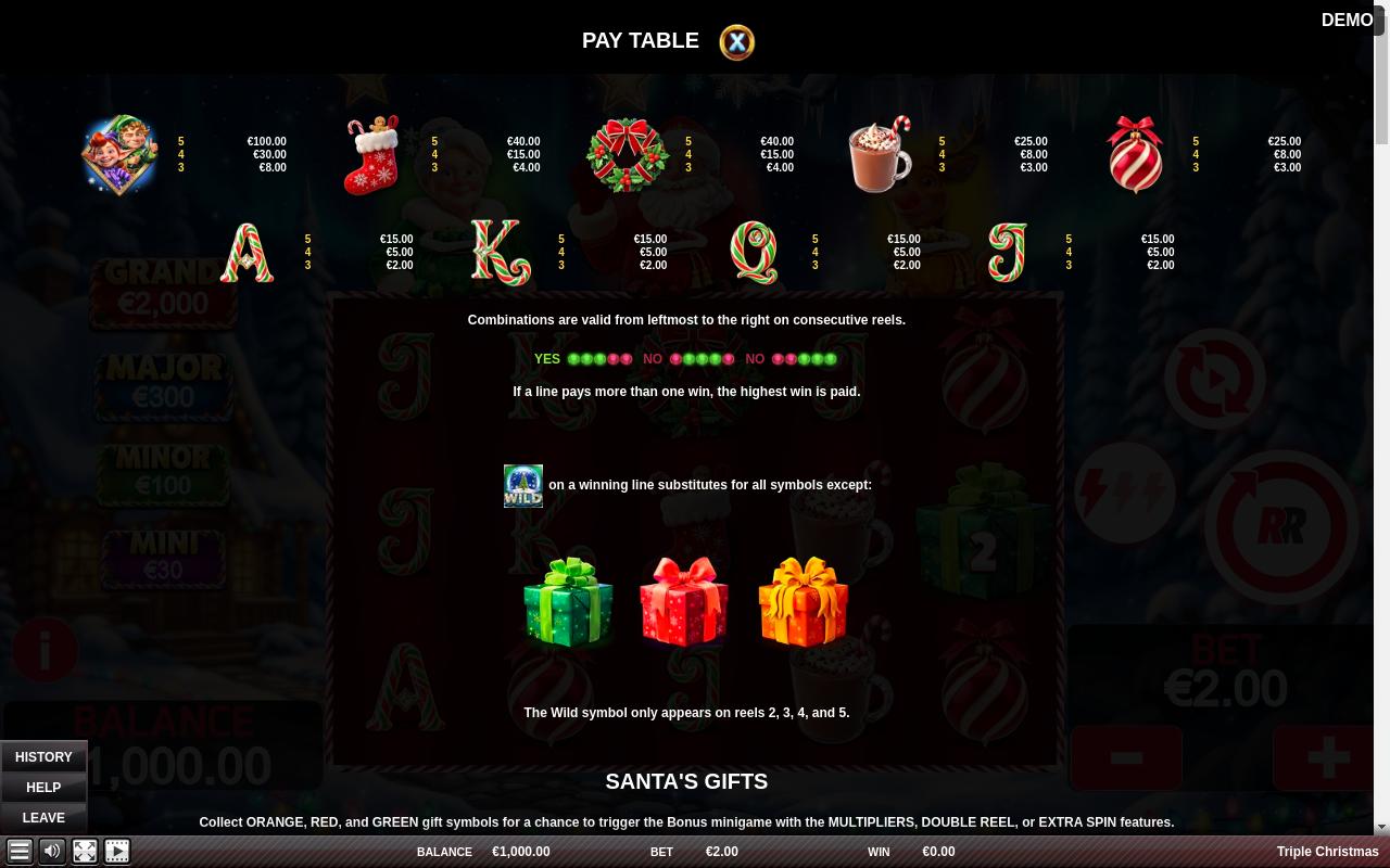 Triple Christmas information screen