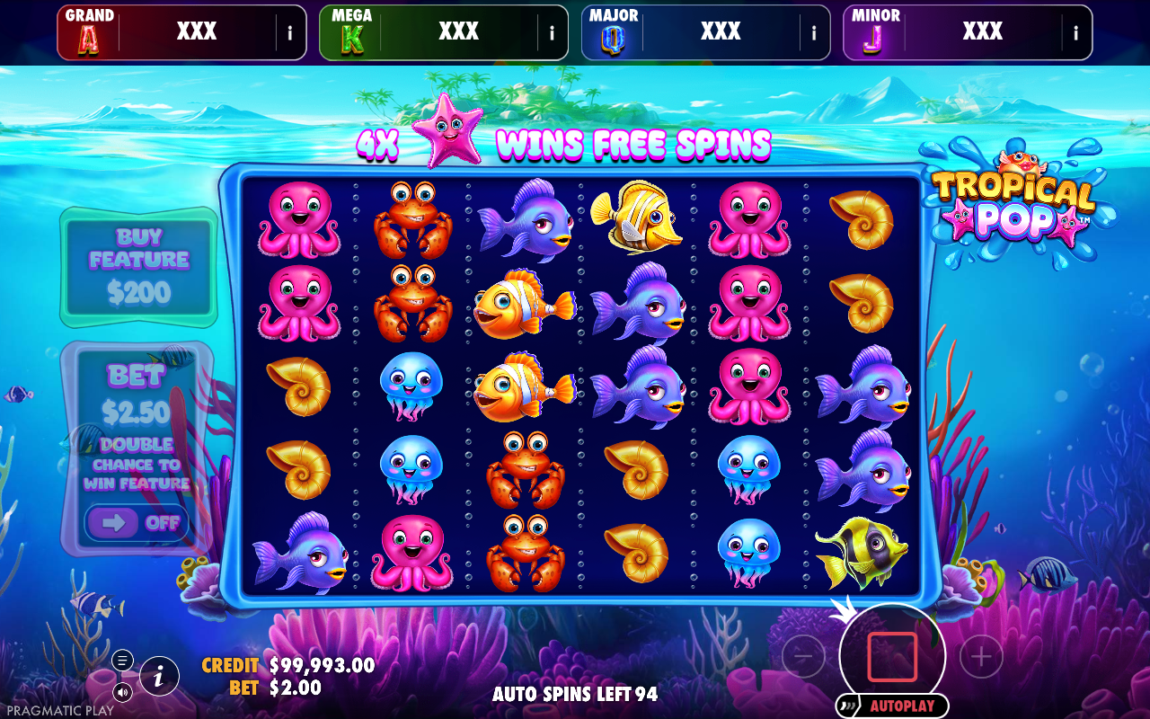 Tropical Pop Jackpot Play gameplay
