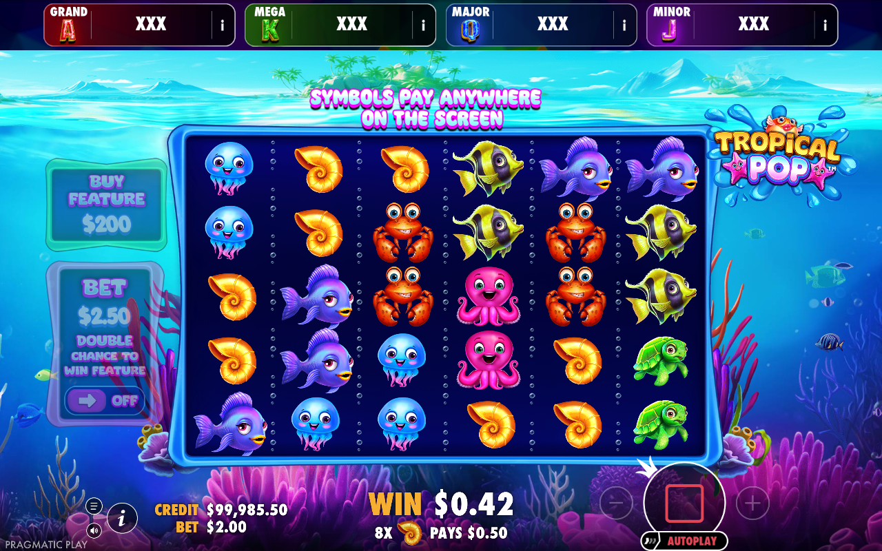 Tropical Pop Jackpot Play gameplay