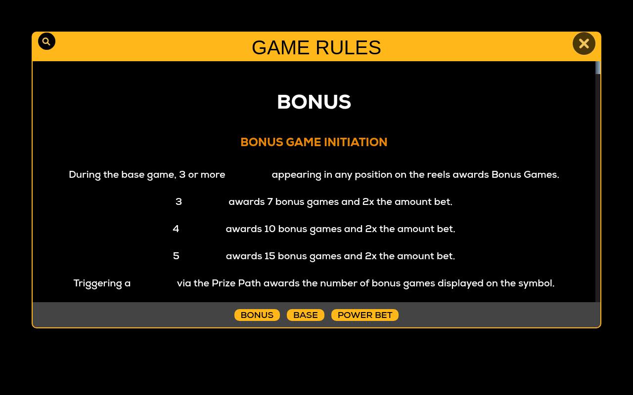 Turkey Revolt Prize Path information screen