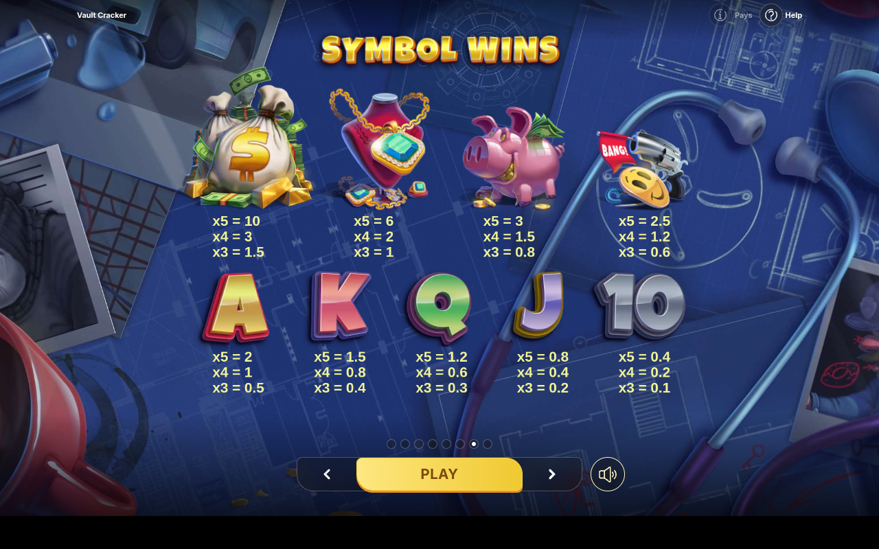 Vault Cracker information screen