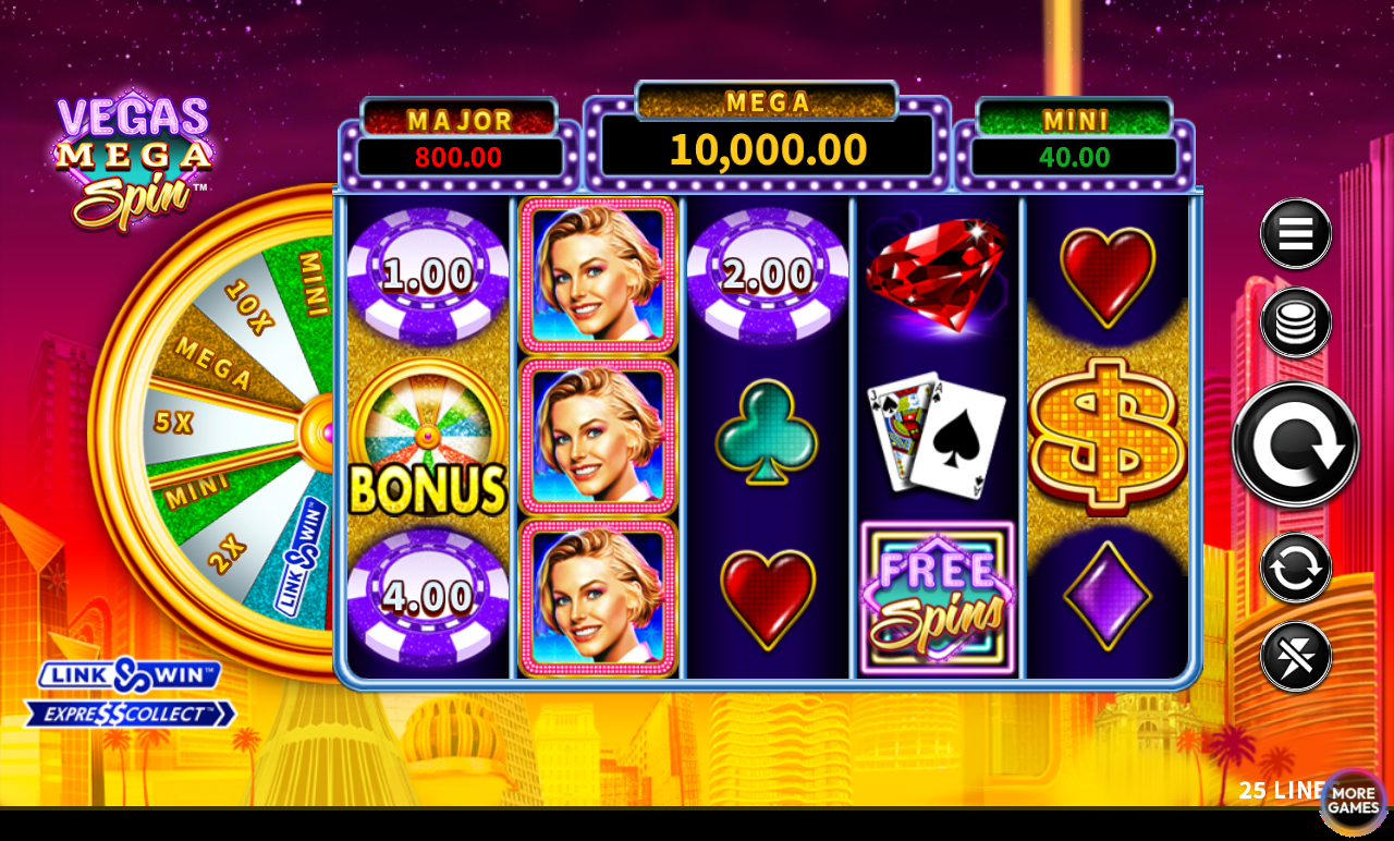 Vegas Mega Spin base game