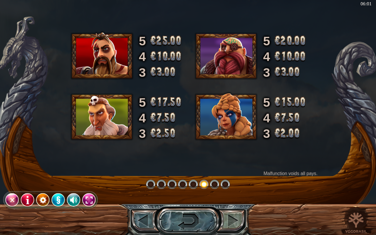 Vikings Go Berzerk information screen