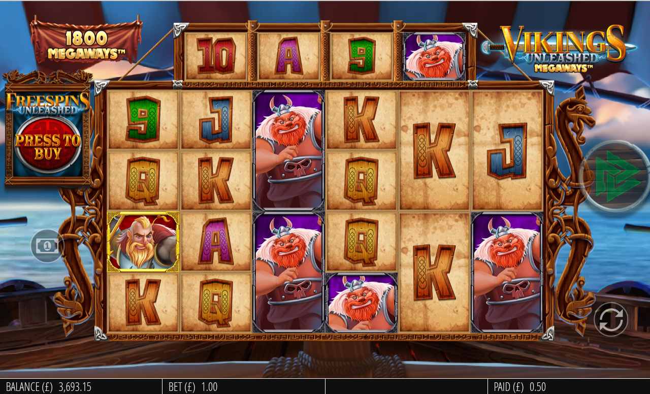 Vikings Unleashed Megaways gameplay
