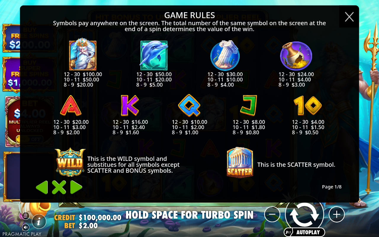 Waves of Poseidon symbols and wild rules