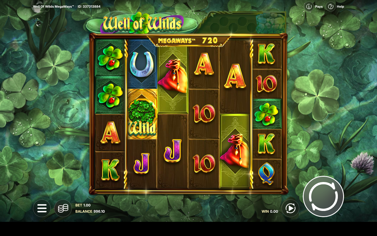 Well of Wilds Megaways gameplay with wild symbols