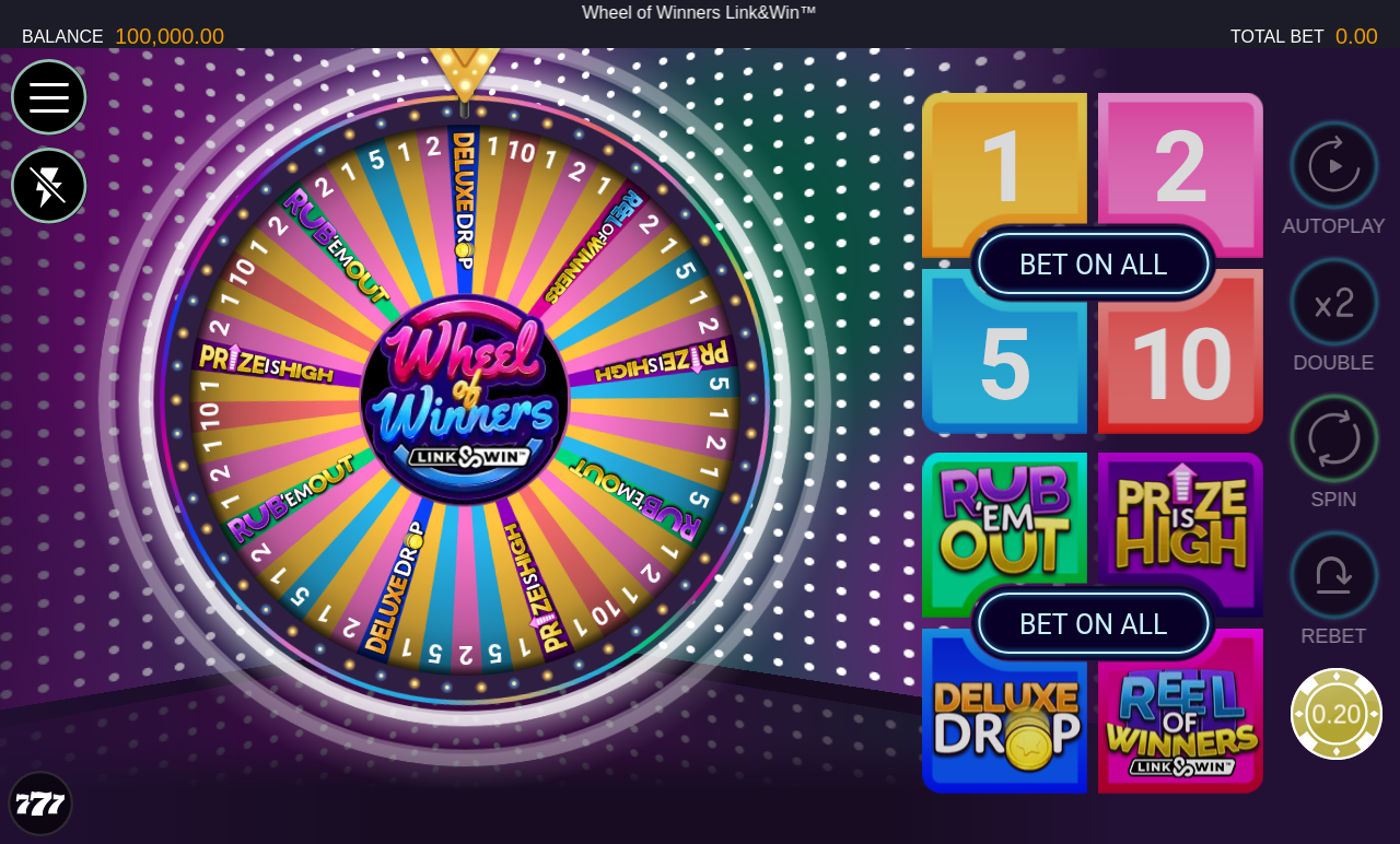 Wheel of Winners Link&Win base game