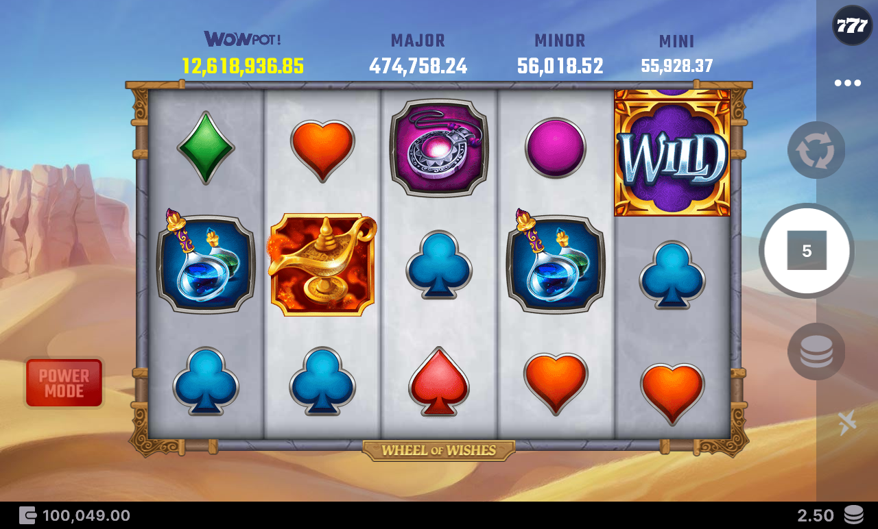Wheel of Wishes Power Spin gameplay