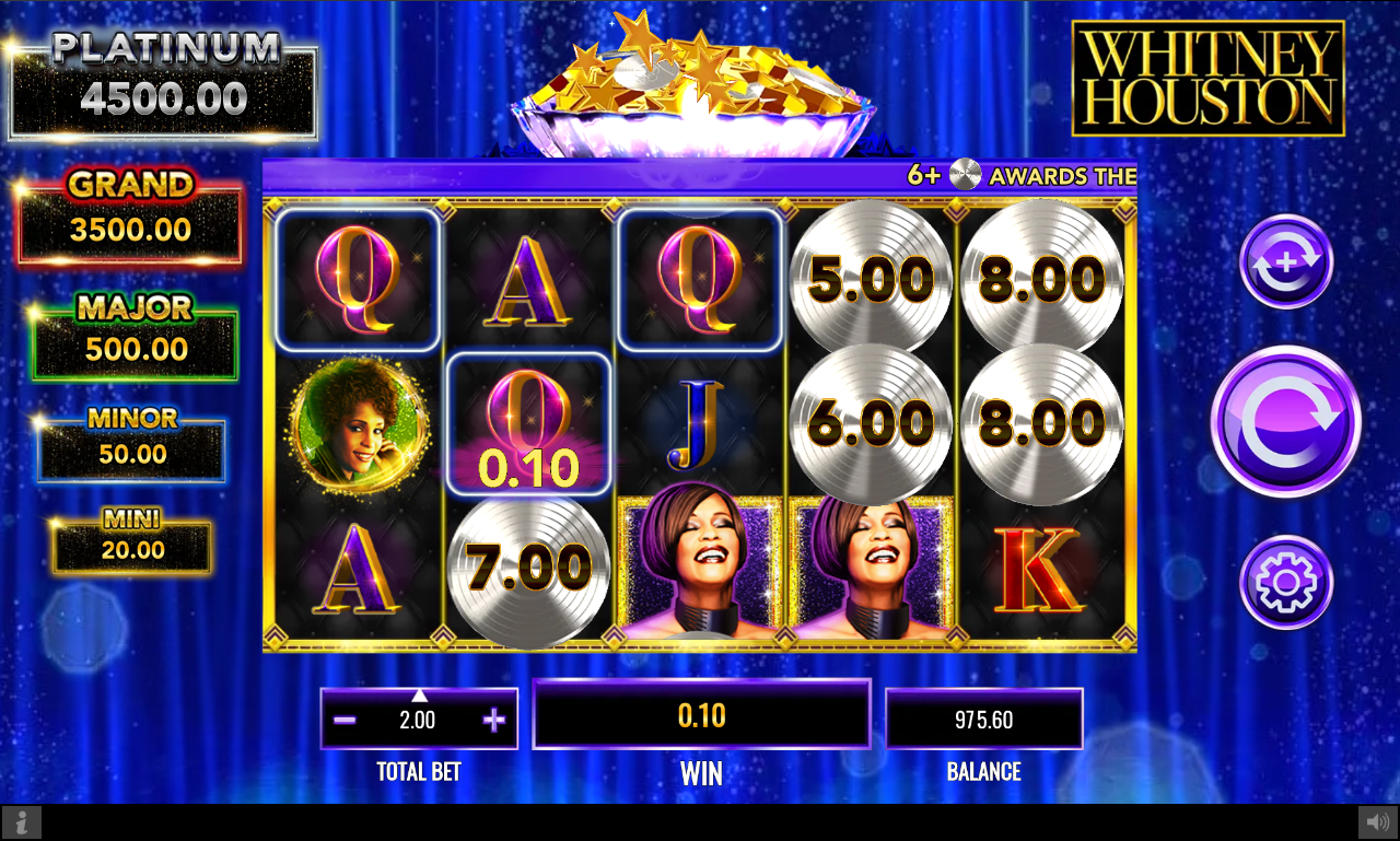 Whitney Houston Whitney Respin Bonus trigger