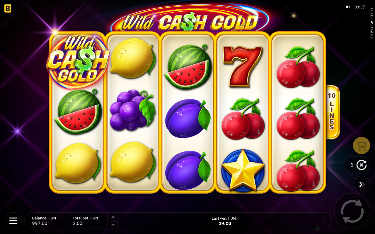 Wild Cash Gold gameplay