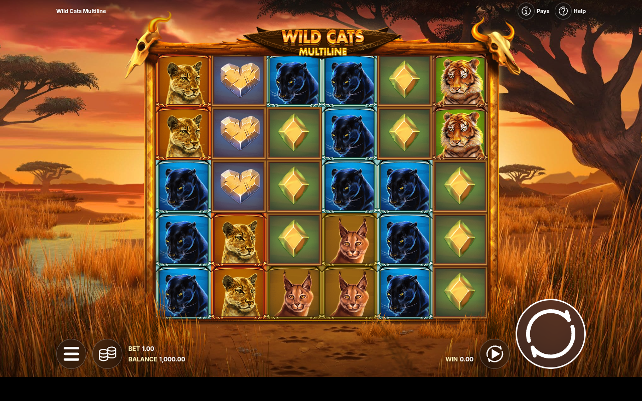 Wild Cats Multiline base game