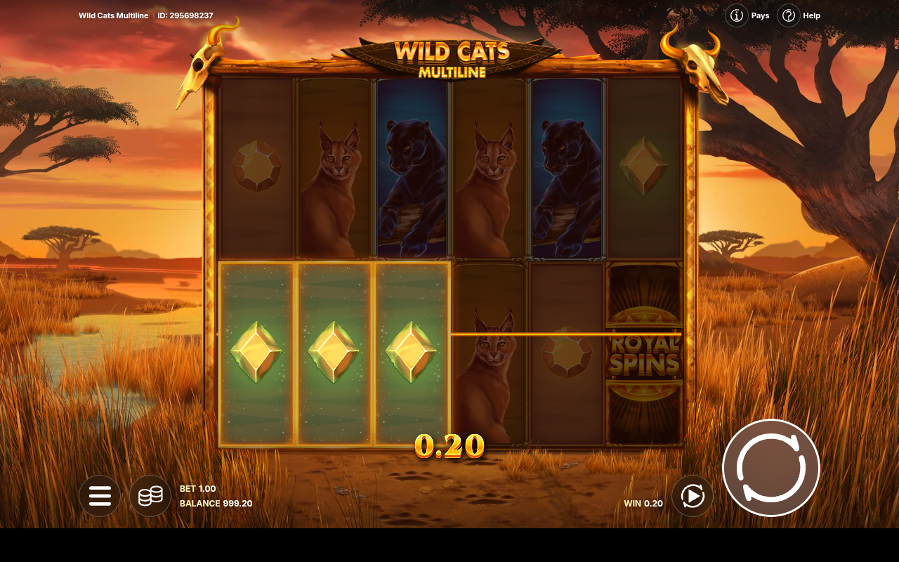 Wild Cats Multiline gameplay