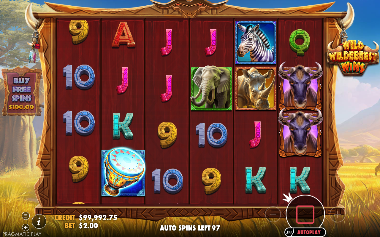 Wild Wildebeest Wins gameplay