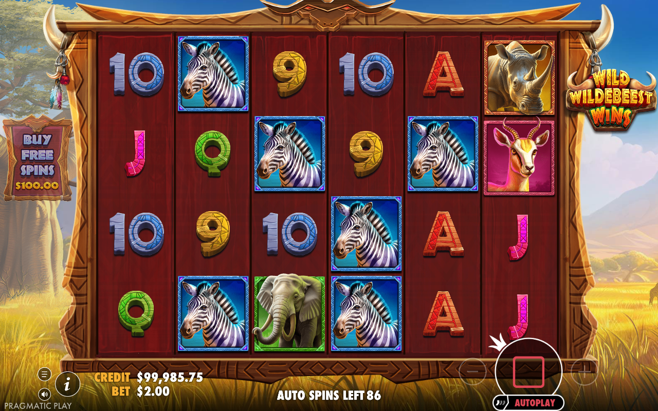 Wild Wildebeest Wins gameplay