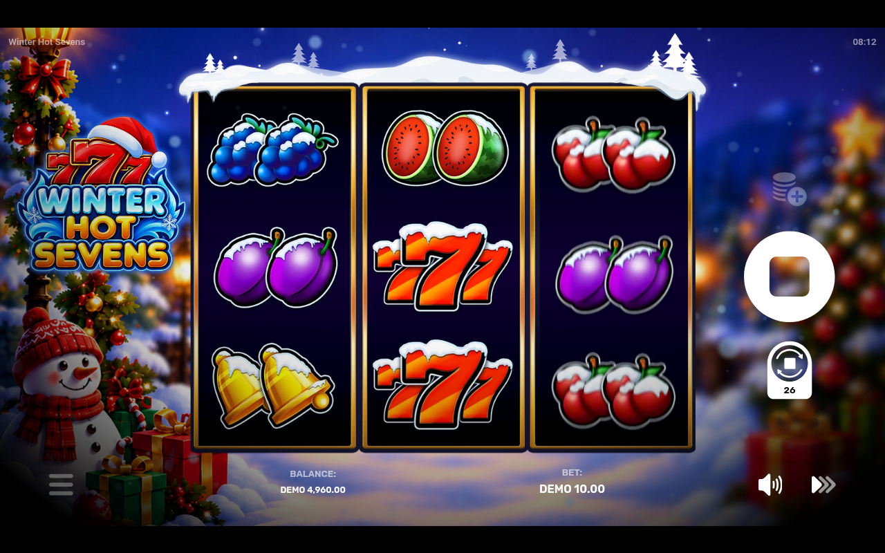 Winter Hot Sevens gameplay