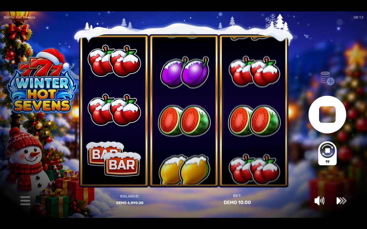 Winter Hot Sevens gameplay