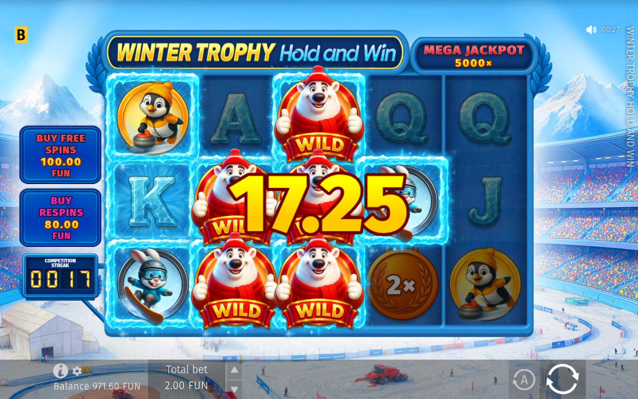 Winter Trophy Hold and Win gameplay