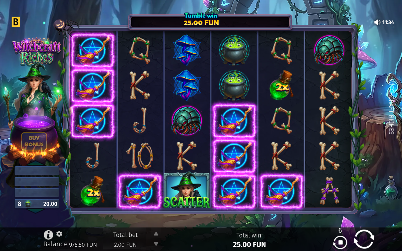 Witchcraft Riches gameplay