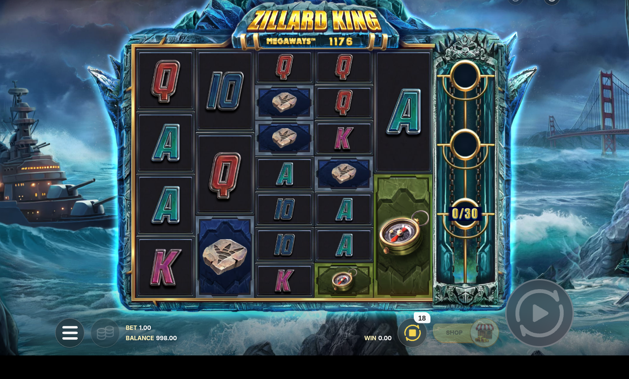 Zillard King Megaways gameplay