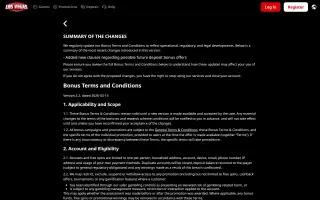 Los Vegas Casino – Offer terms