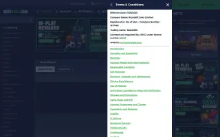 Best Odds Casino – Terms and conditions