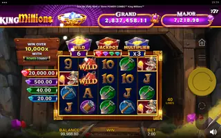 Give Me Gold: Mine n’ Shine POWER COMBO King Millions – Feature in play