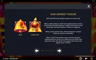 Blazing Bonanza Rush Express – Game rules