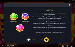 Blazing Bonanza Rush Express – Game rules