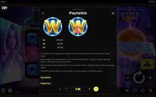 HyperCore – Paytable