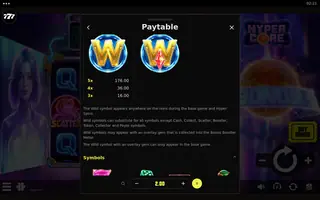 HyperCore – Paytable