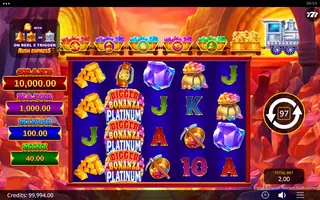Bigger Bonanza Platinum Rush Express – Feature in play