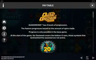 Fishin’ Madness QUADGROWS – Game rules