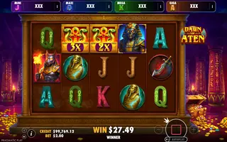 Dawn of Aten – Oranje Jackpot – Winning spin