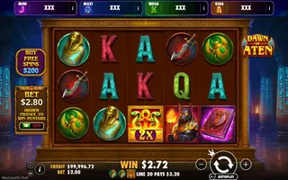 Dawn of Aten – Oranje Jackpot – Winning spin