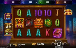 Dawn of Aten – Oranje Jackpot – Winning spin